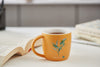 Radiant Leaf Porcelain Mug - Mustard 350ml